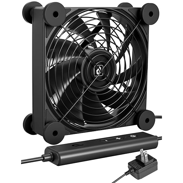 【送料無料】冷却ファン AC電源 DC12V PC冷却 12cmミニ扇風機 5段階風量調整 強力 静音 多用途排