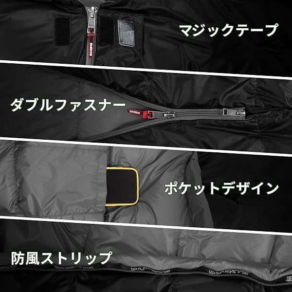 フォレストオンラインの【送料無料】ダウン寝袋 【超軽量・RDS/680FP】 封筒型 春・夏・秋対応 連結可能 両開きジッパ｜アングル3