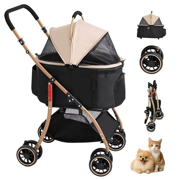 【送料無料】【超軽量4.5KG·小型犬】 ペットカート 軽量コンパクト ペットベビーカー 分離型・一体型と折りたたみ式 多頭の小型犬&猫 中型犬一匹用 4輪耐摩耗 静音 犬用カート 前輪360°後輪ブレーキ付 カップホルダー 犬 バギー 人気 犬 ベビーカー 組み立て簡単 耐荷重20Kg 老犬介護 お出かけ 公園散歩 旅行 通院 外出便利 (金色)ブランド色金モデル商品説明【商品概要】🐶【4.5KG 軽量 犬用カート】このペットカートは 4.5kg の軽量設計で、女性でも片手で容易に持ち上げられ、収納や車のトランクへの収納も簡便です。軽量性を追求しつつ堅牢な構造を採用し、最大 20kg の耐荷重性能を備えています。小型から中型の犬、または老犬 1～2 匹を安全に乗せることができ、ペットとの外出体験をより快適にします。🐱【安定走行・耐摩耗性】この犬用カートは 4 つの大型耐磨耗ホイールを採用，安定性と耐久性を両立して転倒を防ぎ、玉石道や草地などの凹凸路面でも安全舒适かつ安定して走行可能。前輪 360° 回転で狭い路地や室内もスムーズに通過，後輪には操作しやすいブレーキ装置を標準装備。🐶【分離型・一体型折り畳み 】犬 バギーはワンタッチ折りたたみ対応：工具不要で簡単組み立て、すぐ使用可。折り方は一体・分離の 2 種類、ブレーキ状態で折ると壁に立て収納可能。クレードルは簡単に分離して室内での単体使用も可能です。2 秒で折りたたみ、収納後厚さ 26cm のスリムサイズで、スペース 75% 削減、玄関や物置に楽に収まります。🐱【上品な材質と耐久性】この犬 バギーのバスケットは高級优雅で耐用性のある生地を採用し。【仕様】フレーム：金属；生地：600D オックスフォード；サイズ（約）：展開後（幌含む）55cm×33cm×55cm（バスケット内部深さ 24cm）、カート全体展開時 61cm×48cm×94cm、折りたたみ時 26cm×48cm×76cm。🐶【品質12ヶ月&12時間以内のカスタマーサービス】ペットカート 分離型（小型犬・中型犬対応）は公園、買い物、ドッグカフェ、病院、旅行などのお出かけ、車や電車での移動など、様々なシーンで手軽にご活用いただけます。12 ヶ月售后を提供し、製品に問題があれば当社チームが迅速に対応。ペットの安全と飼い主の利便性をサポートし、快適な共演時間を実現します。【商品説明】 ペットカート (小型犬・中型犬・老犬対応）｜散歩・外出の安心・便利を両立 このペットカートは、小型犬から中型犬までの体型に合わせて開発され、飼い主とペットの外出体験を大幅アップさせる商品です。「犬の安全」と「飼い主の使いやすさ」を設計の核心に置き、長時間の散歩や遠出でも問題なく活用できます。 (1) 耐用性と収納性を両立した設計 素材：犬 バギー 軽量で耐荷重性の高い素材を採用，犬の体重をしっかり支え、長期使用にも耐えられる構造です。 利便性：犬 ベビーカー 分離式・一体型と折りたたみ式 機能を搭載，収納時にはコンパクトにまとまり、玄関や車のトランクにも省スペースで収納可能です。 (2) 飼い主に優しい使い勝手 多用途：ペットキャリーカートとしても活用可能，散歩だけでなく、買い物やペット病院への移動など、様々なシーンに対応します。 (3) 安全対策で安心無用 標準装備：ペットカート内部には固定具と安全ベルトが付属，急な停止や坂道でも犬が落下・脱出するのを防ぎます。 視認性：メッシュ部分で犬の様子を随時確認でき，飼い主も安心して外出できます。 幅広い犬種に対応し、日常の小さな幸せをサポートするこのペットカートで、犬との毎日をより快適にしてください。【商品詳細】商品種別：犬用カート商品名：【送料無料】【超軽量4.5KG·小型犬】 ペットカート 軽量コンパクト ペットベビーカー 分離型・一体型と折りたたみ式 多頭の小型犬&猫 中型犬一匹用 4輪耐摩耗 静音 犬用カート 前輪360°後輪ブレーキ付 カップホルダー 犬 バギー 人気 犬 ベビーカー 組み立て簡単 耐荷重20Kg 老犬介護 お出かけ 公園散歩 旅行 通院 外出便利 (金色)製造元：商品番号：ペットカート色：金商品タイプ：超軽量4.5KG【当店からの連絡】お客様にご満足いただけるよう、最後まで誠意を持って気持ちの良いお取引を心がけております。