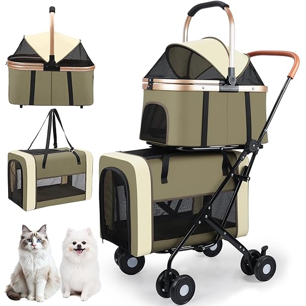 【送料無料】【.co.jp限定】ペットカート 2段 分離型 ダブルデッカー 大容量 折りたたみ式 犬