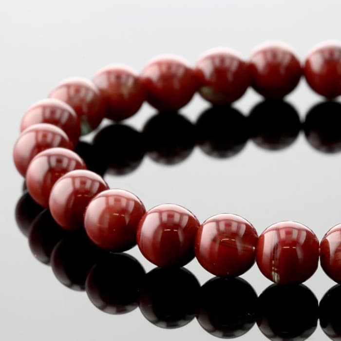 【10%OFF】アンデシン（レッド） ブレスレット 7mm玉 No.5 [ 画像現物・一点物 ] パワーストーン 天然石 FORESTBLUE フォレストブルー【5837】