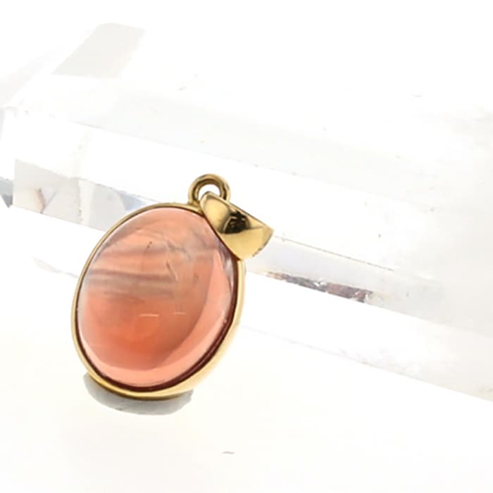 【10%OFF】アンデシン （レッド） ペンダントトップ （18金） No.3 [ 画像現物・一点物 ] パワーストーン 天然石 FORESTBLUE フォレストブルー【6167】