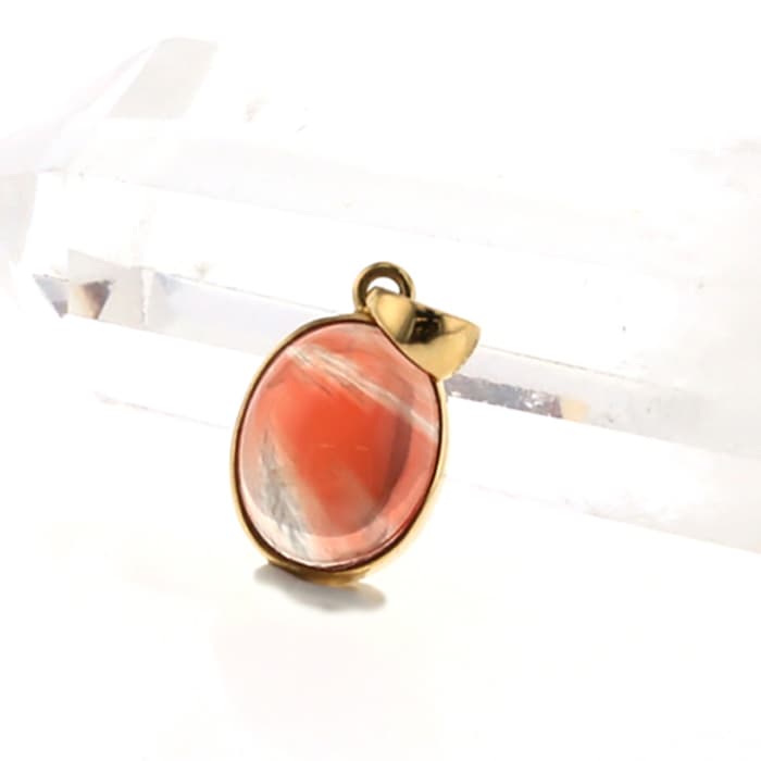 アンデシン （レッド） ペンダントトップ （18金） No.7 [ 画像現物・一点物 ] パワーストーン 天然石 ..