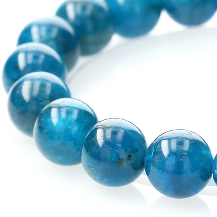 【10%OFF】ブルーアパタイト ブレスレット 10mm玉 No.29 [ 画像現物・一点物 ] パワーストーン 天然石 FORESTBLUE フォレストブルー【7056】