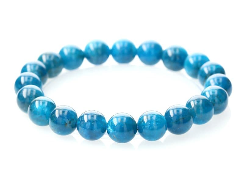 【10%OFF】ブルーアパタイト ブレスレット 10mm玉 No.29 [ 画像現物・一点物 ] パワーストーン 天然石 FORESTBLUE フォレストブルー【7056】