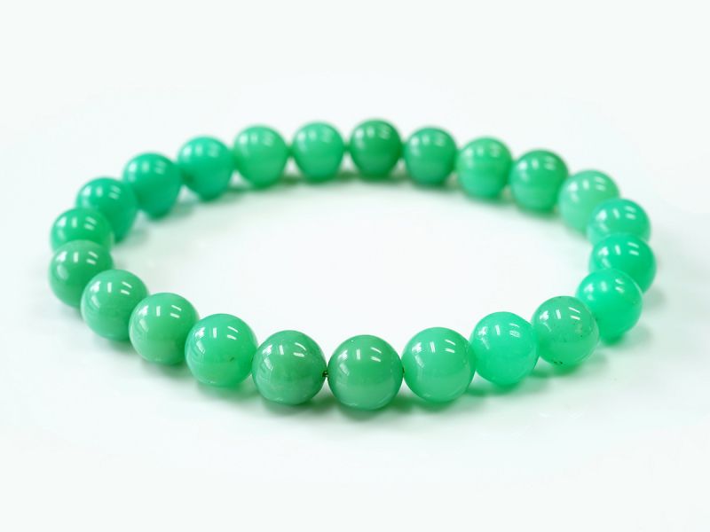 クリソプレーズ ブレスレット 9mm玉 No.6 [ 画像現物・一点物 ] パワーストーン 天然石 FORESTBLUE フォレストブルー【5635】
