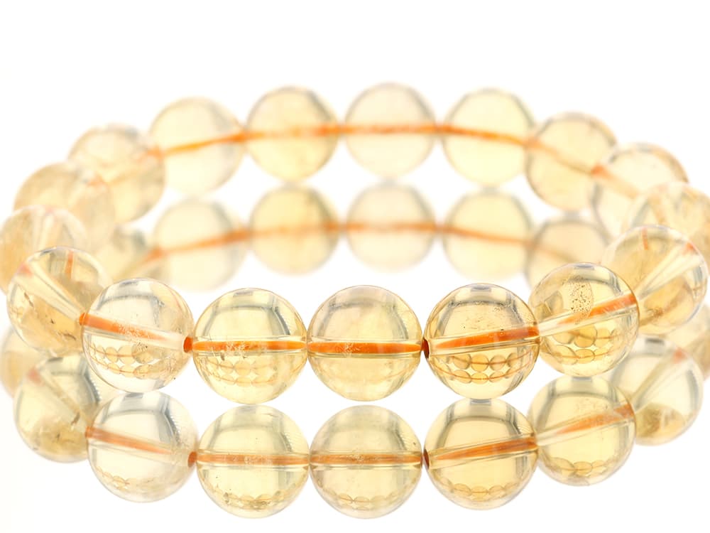 天然シトリン （非加熱・無処理）　ブレスレット 13mm玉 No.36 [ 画像現物・一点物 ] パワーストーン 天然石 FORESTBLUE フォレストブルー【5274】