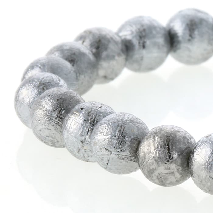 ギベオン隕石 ブレスレット 6mm玉 No.1 [ 画像現物・一点物 ] パワーストーン 天然石 FORESTBLUE フォレストブルー【2625】