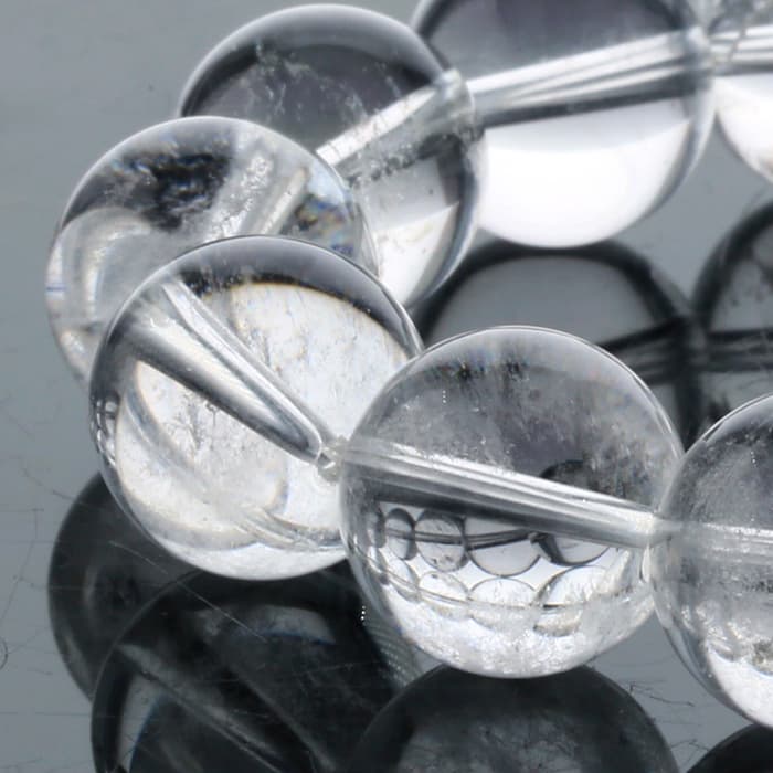 ヒマラヤ水晶 （ガネーシュヒマール産） ブレスレット 14mm玉 No.22 [ 画像現物・一点物 ] パワーストーン 天然石 FORESTBLUE フォレストブルー【5003】