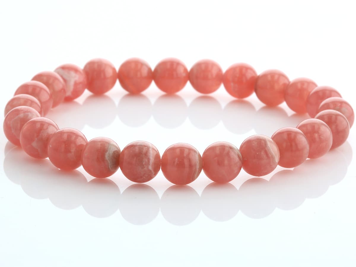 インカローズ ブレスレット 8mm玉 No.5 [ 画像現物・一点物 ] パワーストーン 天然石 FORESTBLUE フォレストブルー【2892】