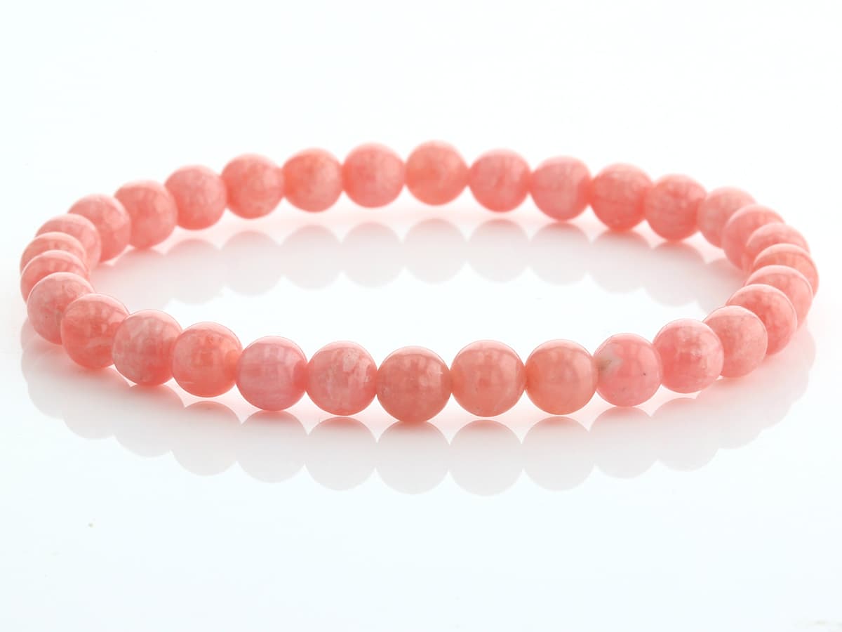 インカローズ （ベビーピンク）ブレスレット 6mm玉 No.13 最高級5A [ 画像現物・一点物 ] パワーストーン 天然石 FORESTBLUE フォレストブルー【3573】