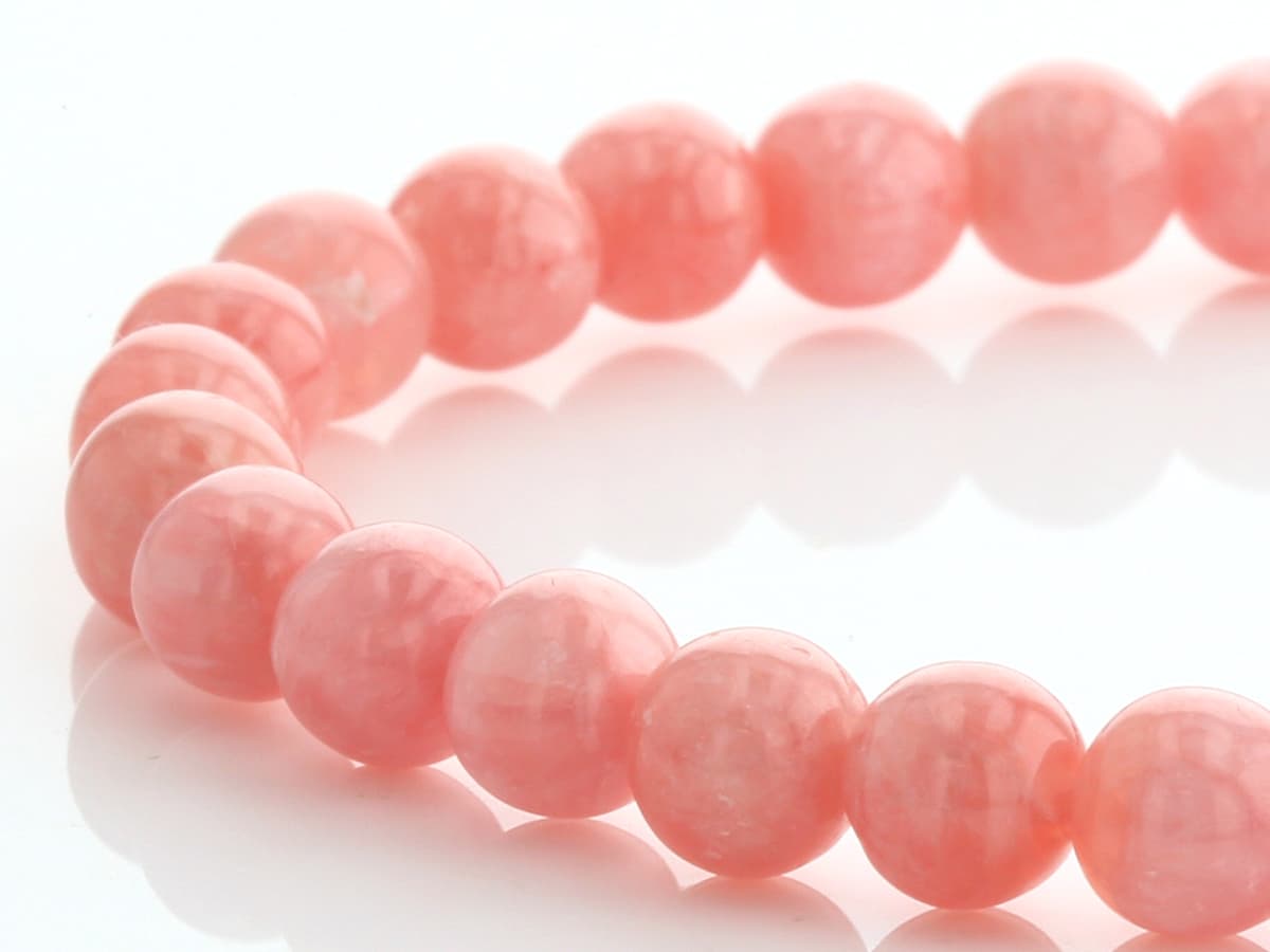 インカローズ （ベビーピンク）ブレスレット 6mm玉 No.15 最高級5A [ 画像現物・一点物 ] パワーストーン 天然石 FORESTBLUE フォレストブルー【3575】