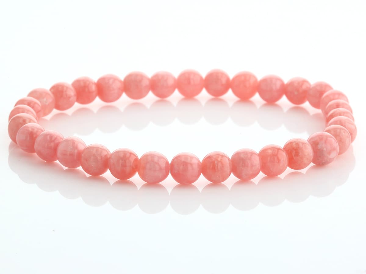 インカローズ （ベビーピンク）ブレスレット 6mm玉 No.15 最高級5A [ 画像現物・一点物 ] パワーストーン 天然石 FORESTBLUE フォレストブルー【3575】