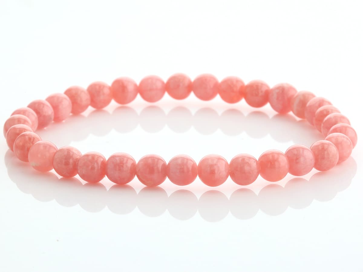 インカローズ （ベビーピンク）ブレスレット 6mm玉 No.15 最高級5A [ 画像現物・一点物 ] パワーストーン 天然石 FORESTBLUE フォレストブルー【3575】