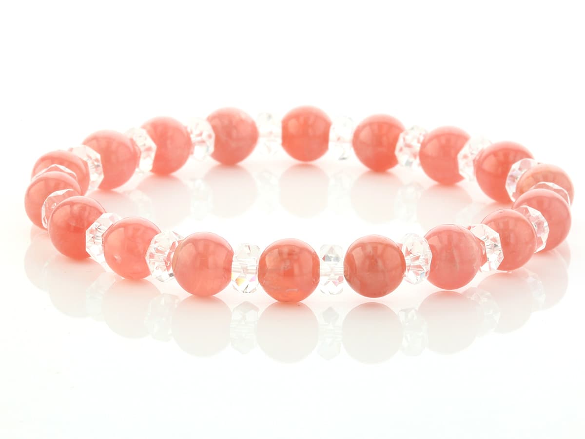 インカローズ ミックス ブレスレット 8mm玉 No.36 最高級5A [ 画像現物・一点物 ] パワーストーン 天然石 FORESTBLUE フォレストブルー【5240】