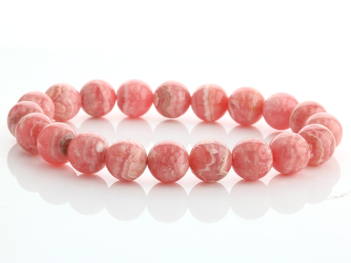 インカローズ （ベビーピンク）ブレスレット 10mm玉 No.24 最高級5A [ 画像現物・一点物 ] パワーストーン 天然石 FORESTBLUE フォレストブルー【5248】