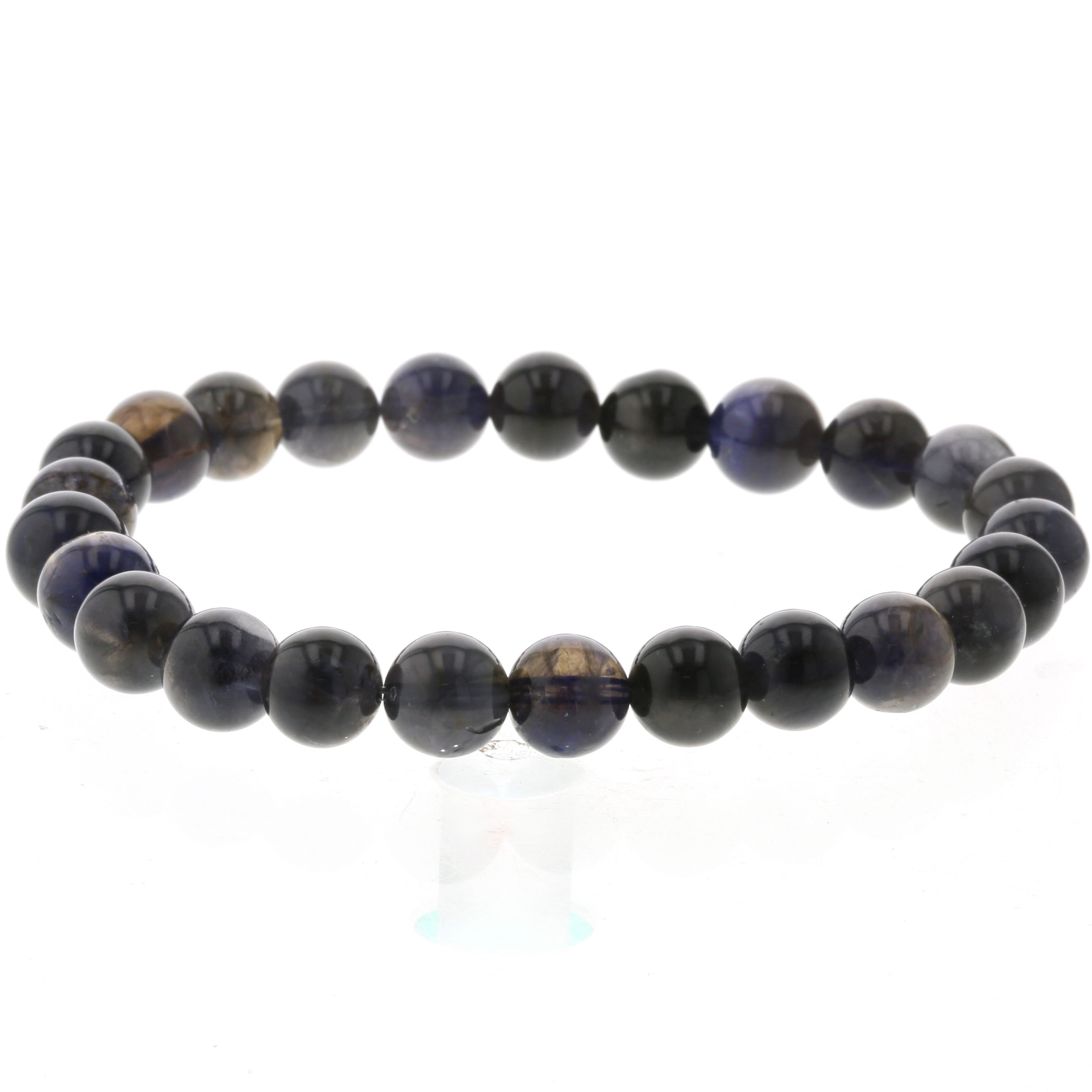 最高級（5A） ブラックスター アイオライト ブレスレット 8mm玉 No.16 [ 画像現物・一点物 ] [ 画像現物・一点物 ] パワーストーン 天然石 FORESTBLUE フォレストブルー【4928】