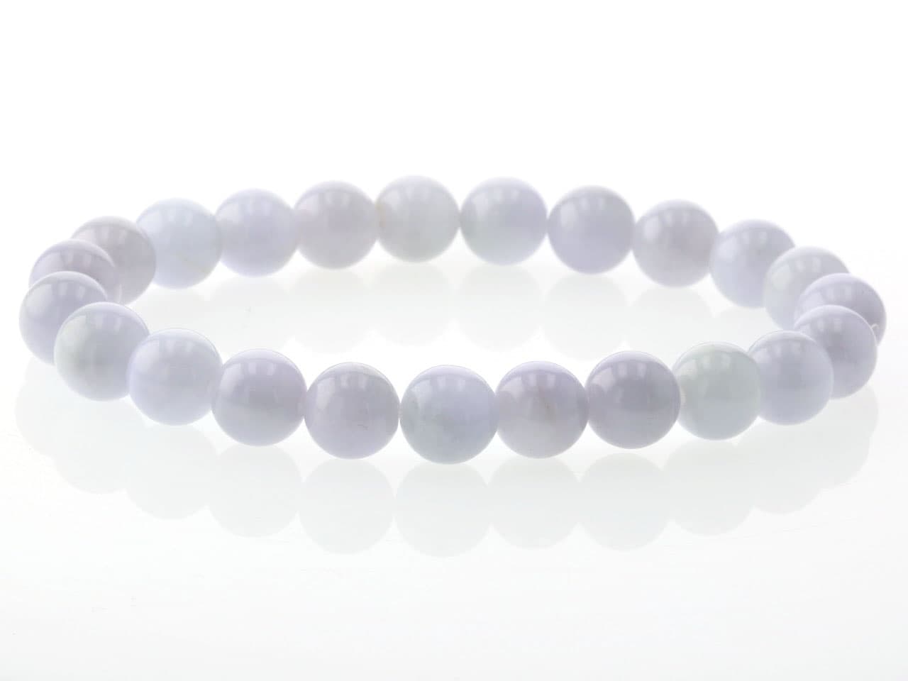 ラベンダー翡翠（ひすい） ブレスレット 8.5mm玉 No.62 [ 画像現物・一点物 ] パワーストーン 天然石 FORESTBLUE フォレストブルー【5063】