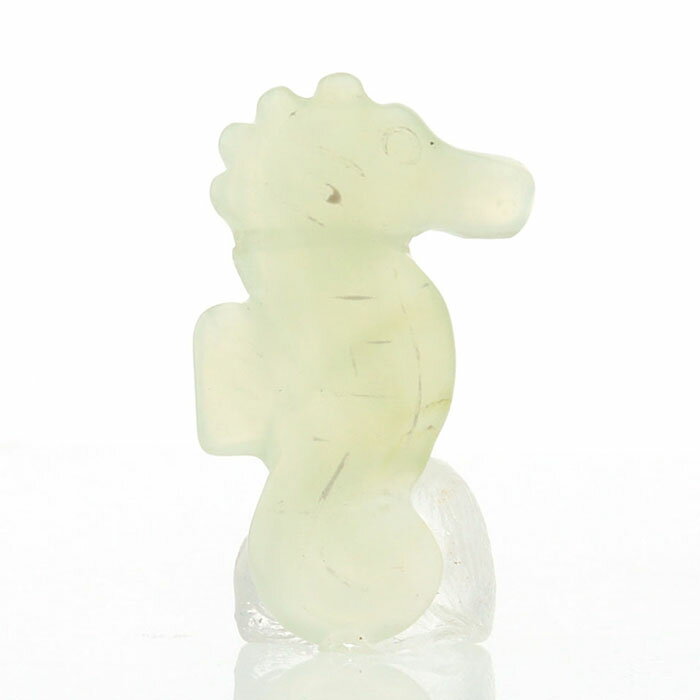 【10%OFF】翡翠（ひすい） タツノオトシゴ　お守り No.1 ポーチ付き [ 画像現物・一点物 ] パワーストーン 天然石 FORESTBLUE フォレストブルー【7066】