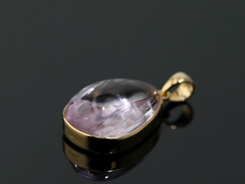 クンツァイト ペンダントトップ （18金イエローゴールド） No.4 [ 画像現物・一点物 ] パワーストーン 天然石 FORESTBLUE フォレストブルー【6975】