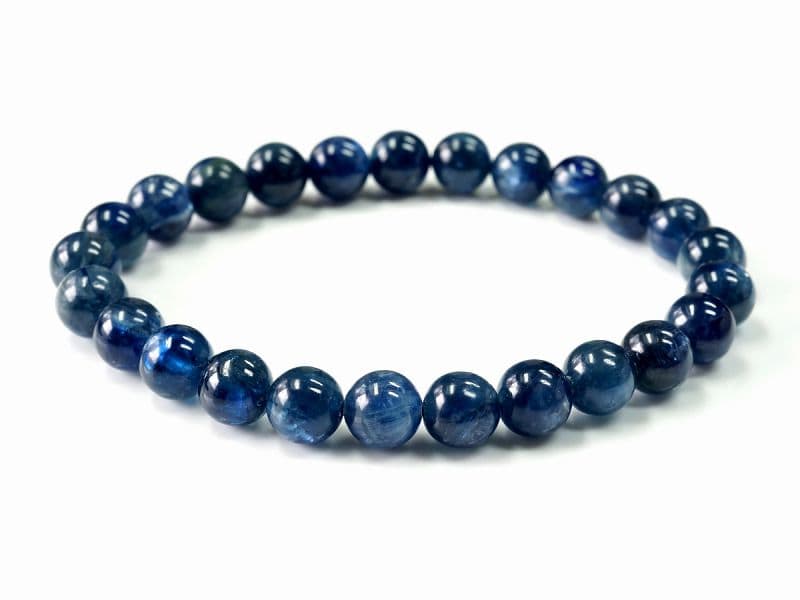 カイヤナイト (タンザニア産) 　ブレスレット 6mm玉 No.8 [ 画像現物・一点物 ] パワーストーン 天然石 FORESTBLUE フォレストブルー【3885】