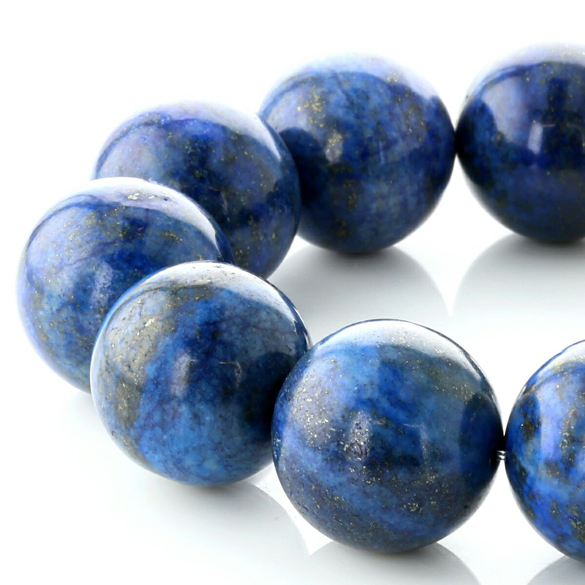 ラピスラズリ ブレスレット 20mm玉 No.46 4A  パワーストーン 天然石 FORESTBLUE フォレストブルー 