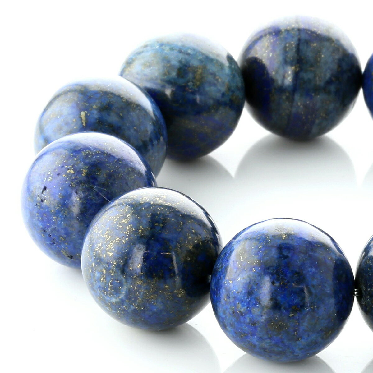 ラピスラズリ ブレスレット 20mm玉 No.47 4A [ 画像現物・一点物 ] パワーストーン 天然石 FORESTBLUE フォレストブルー 【2348】