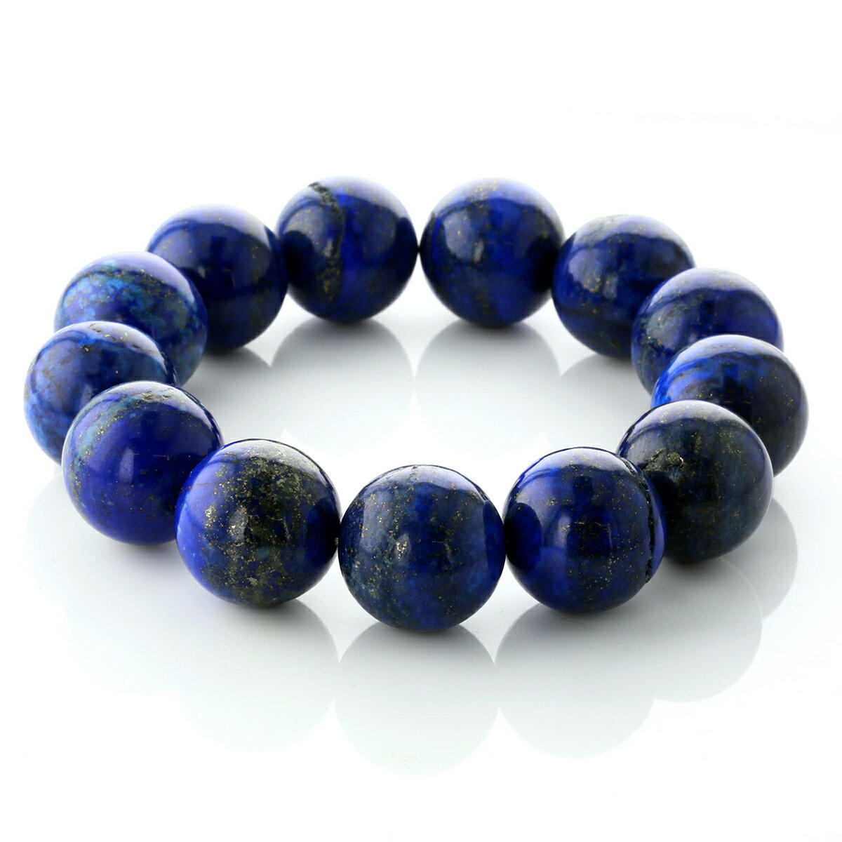 ラピスラズリ ブレスレット 20mm玉 No.48 最高級5A [ 画像現物・一点物 ] パワーストーン 天然石 FORESTBLUE フォレストブルー 【2549】
