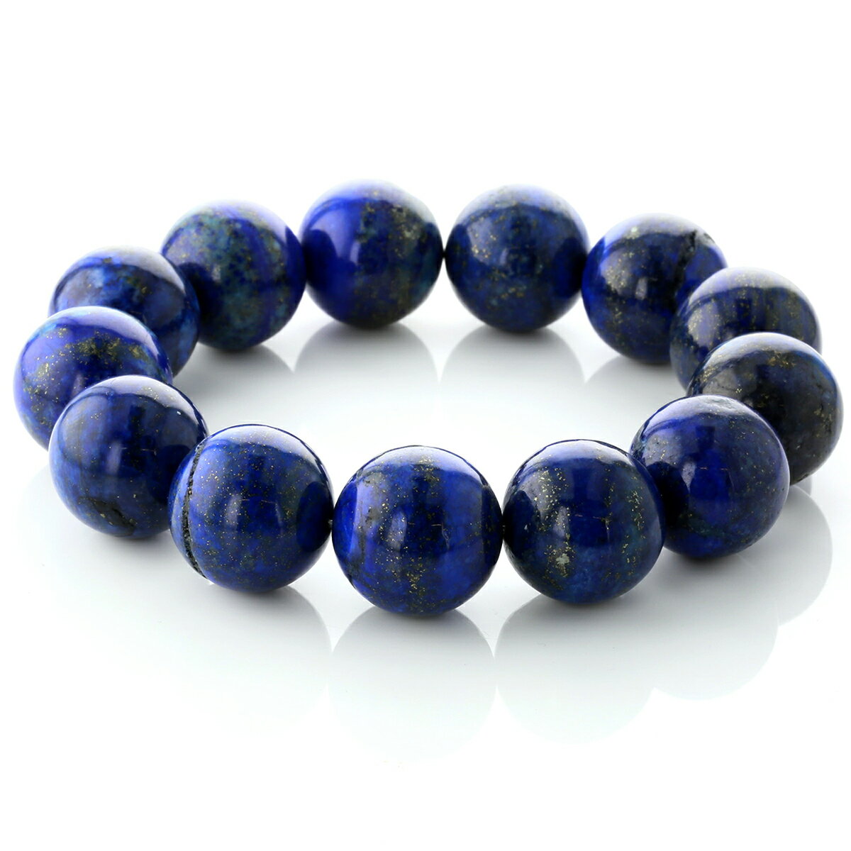 ラピスラズリ ブレスレット 20mm玉 No.48 最高級5A [ 画像現物・一点物 ] パワーストーン 天然石 FORESTBLUE フォレストブルー 【2549】