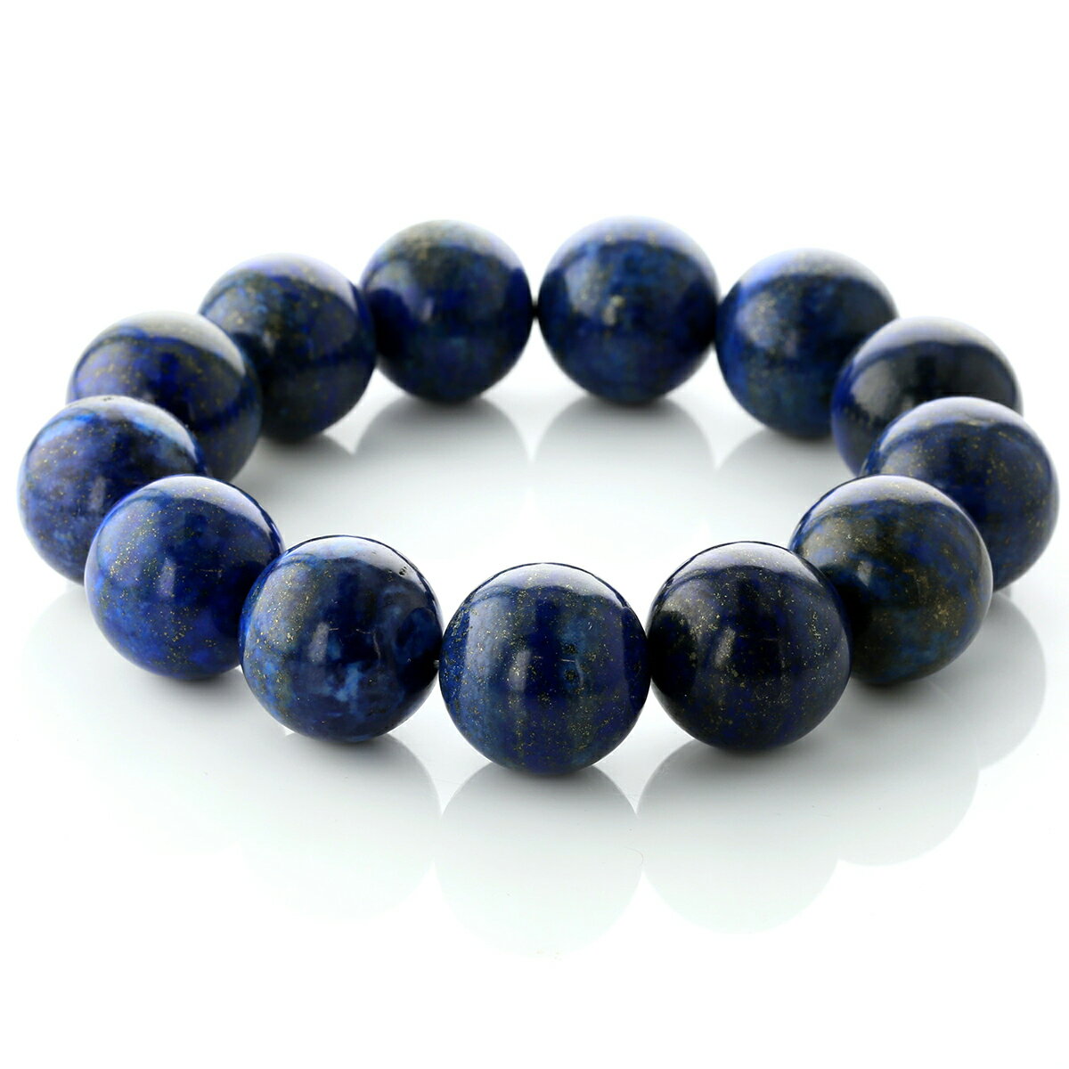 ラピスラズリ ブレスレット 20mm玉 No.49 4A [ 画像現物・一点物 ] パワーストーン 天然石 FORESTBLUE フォレストブルー 【2961】