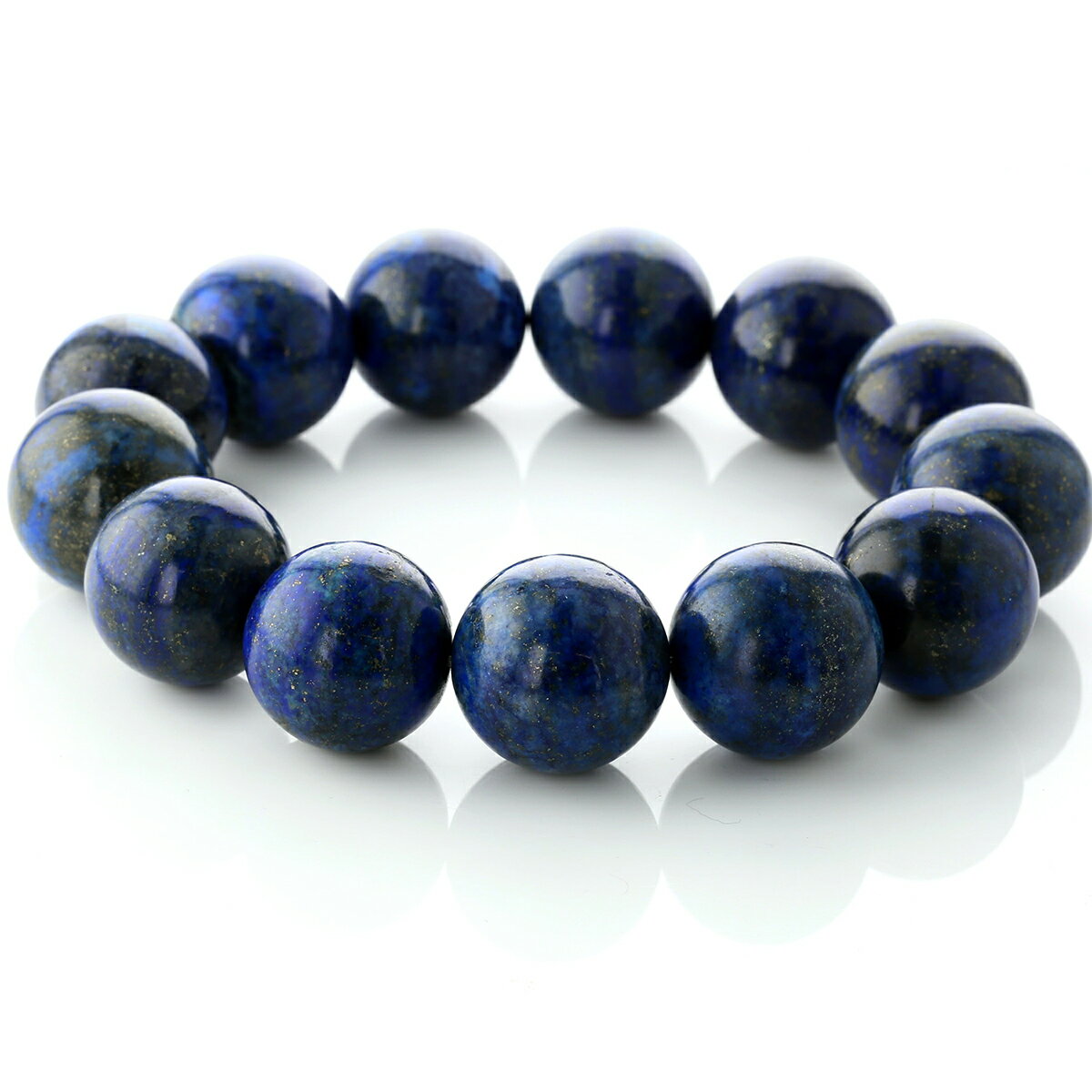 ラピスラズリ ブレスレット 20mm玉 No.49 4A [ 画像現物・一点物 ] パワーストーン 天然石 FORESTBLUE フォレストブルー 【2961】
