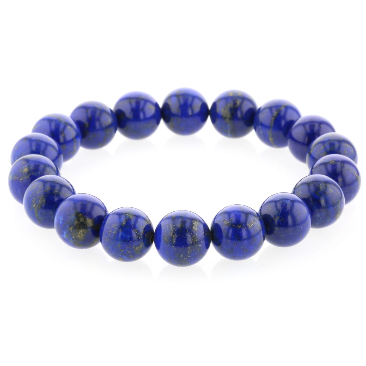 【10%OFF】ラピスラズリ ブレスレット（無着色・無処理） 12mm玉 No.53 最高級【プレミアム】 [ 画像現物・一点物 ] パワーストーン 天然石 FORESTBLUE フォレストブルー【7006】