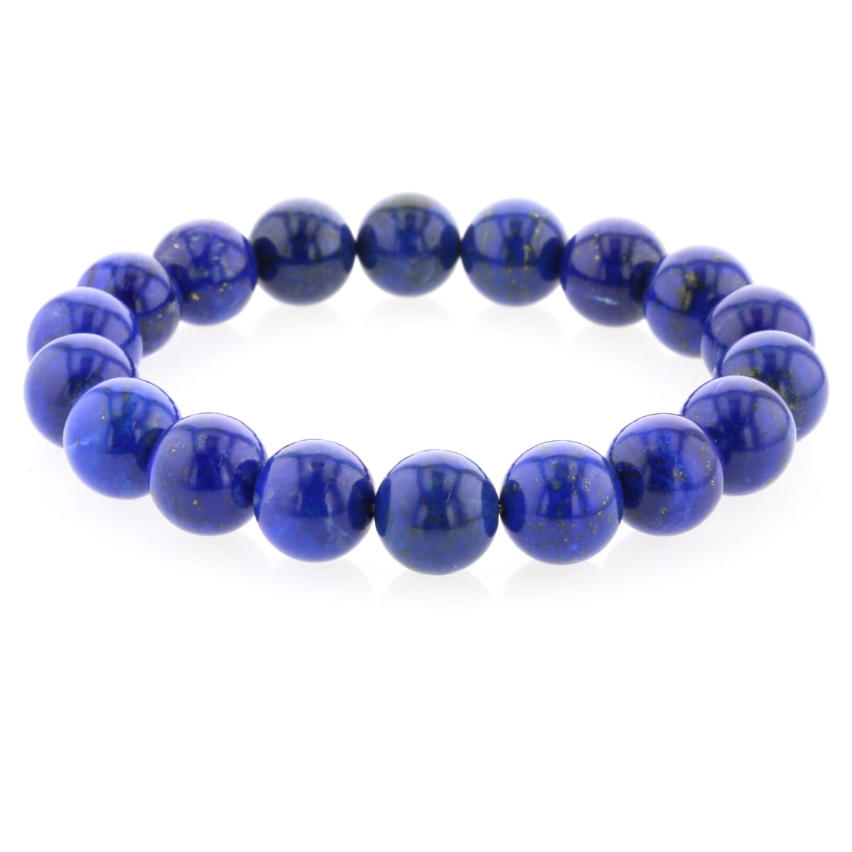 ラピスラズリ ブレスレット（無着色・無処理） 12mm玉 No.60 最高級【プレミアム】 [ 画像現物・一点物 ] パワーストーン 天然石 FORESTBLUE フォレストブルー【7010】