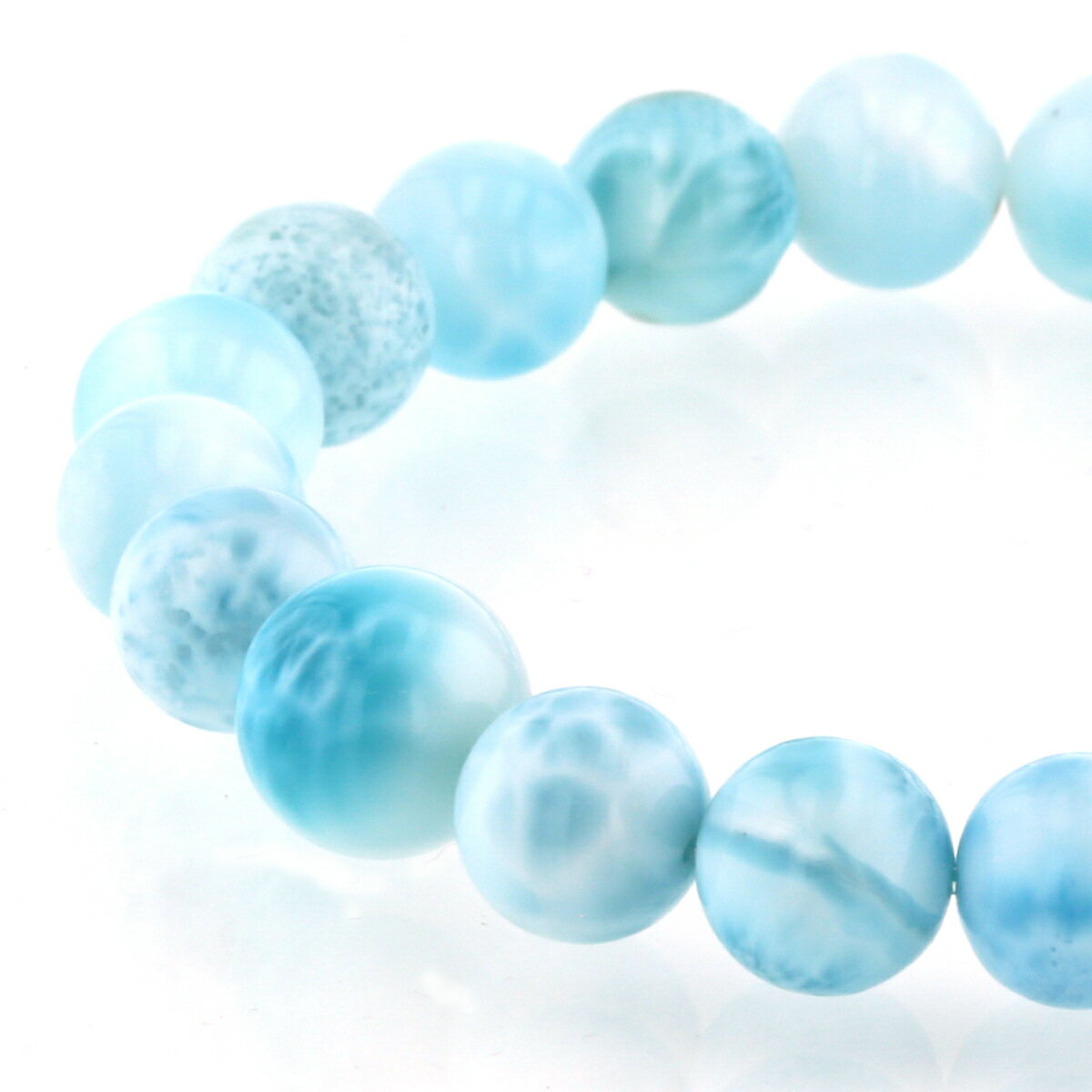 最高級（5A） ラリマー ブレスレット 10mm玉 No.28 [ 画像現物・一点物 ] パワーストーン 天然石 FORESTBLUE フォレストブルー【3359】(3)
