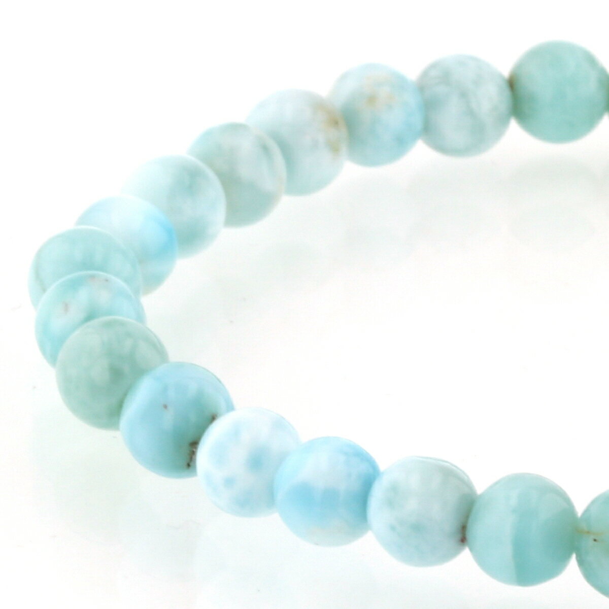 4A ラリマー ブレスレット 6mm玉 No.38 [ 画像現物・一点物 ] パワーストーン 天然石 FORESTBLUE フォレストブルー【3747】
