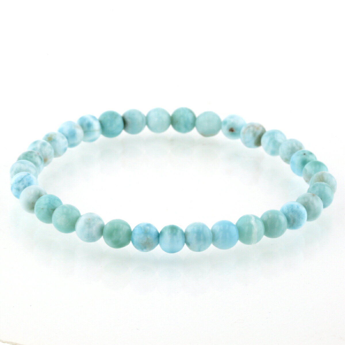 4A ラリマー ブレスレット 6mm玉 No.39 [ 画像現物・一点物 ] パワーストーン 天然石 FORESTBLUE フォレストブルー【4090】