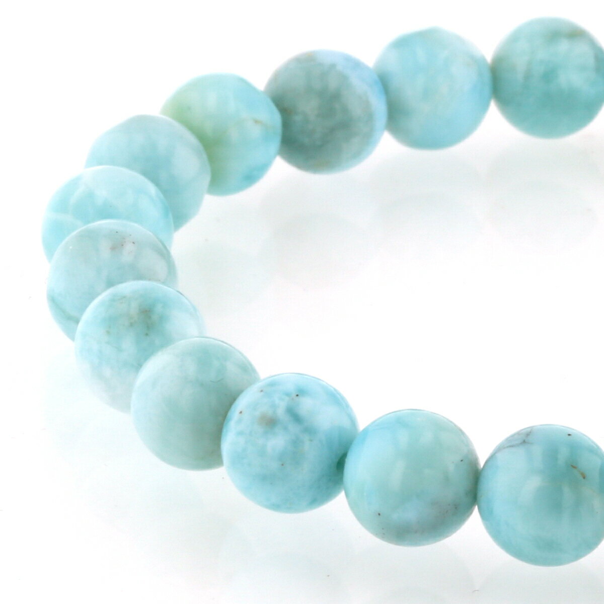 4A ラリマー ブレスレット 8mm玉 No.40  パワーストーン 天然石 FORESTBLUE フォレストブルー