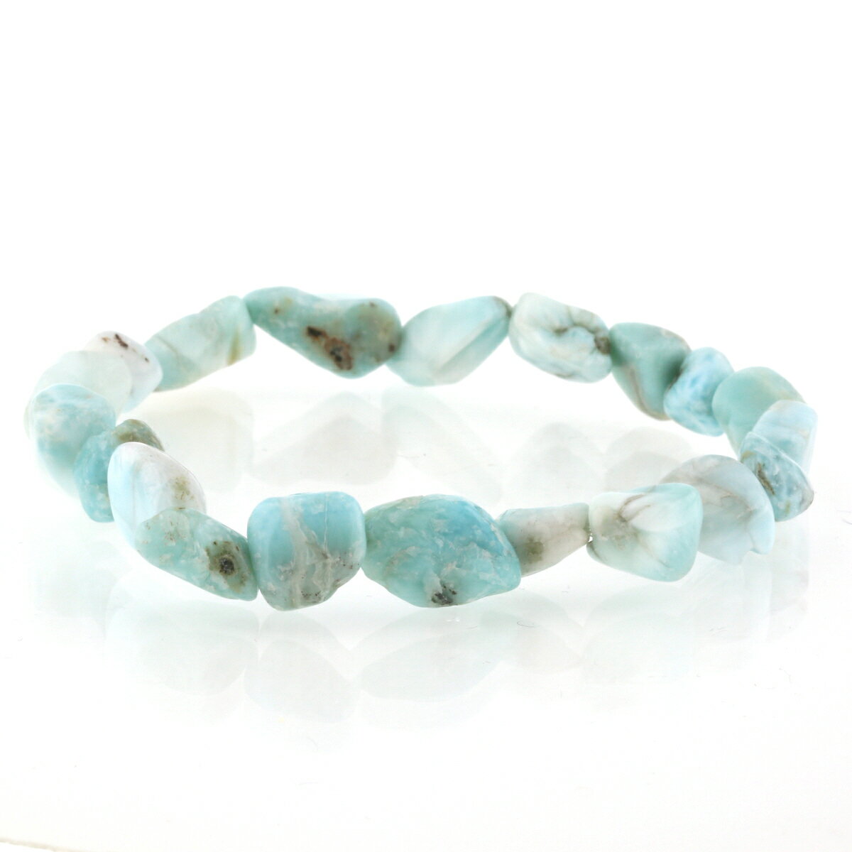 【10%OFF】ラリマー イレギュラー ブレスレット No.36 [ 画像現物・一点物 ] パワーストーン 天然石 FORESTBLUE フォレストブルー【4987】