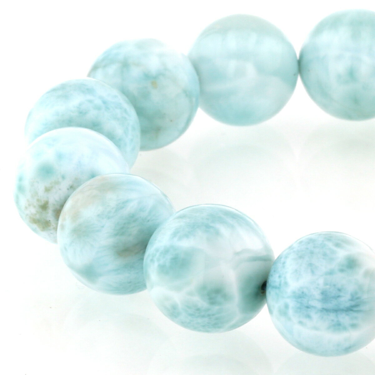 4A ラリマー ブレスレット 13mm玉 No.48  パワーストーン 天然石 FORESTBLUE フォレストブルー