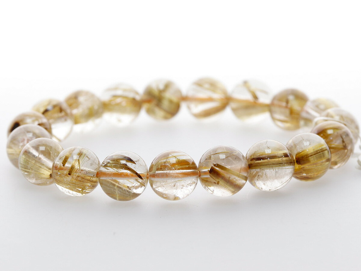 タイチンルチル ブレスレット 10mm玉 （リーワン市場秘蔵） 取寄せ品 パワーストーン 天然石 FORESTBLUE フォレストブルー【s-6205】