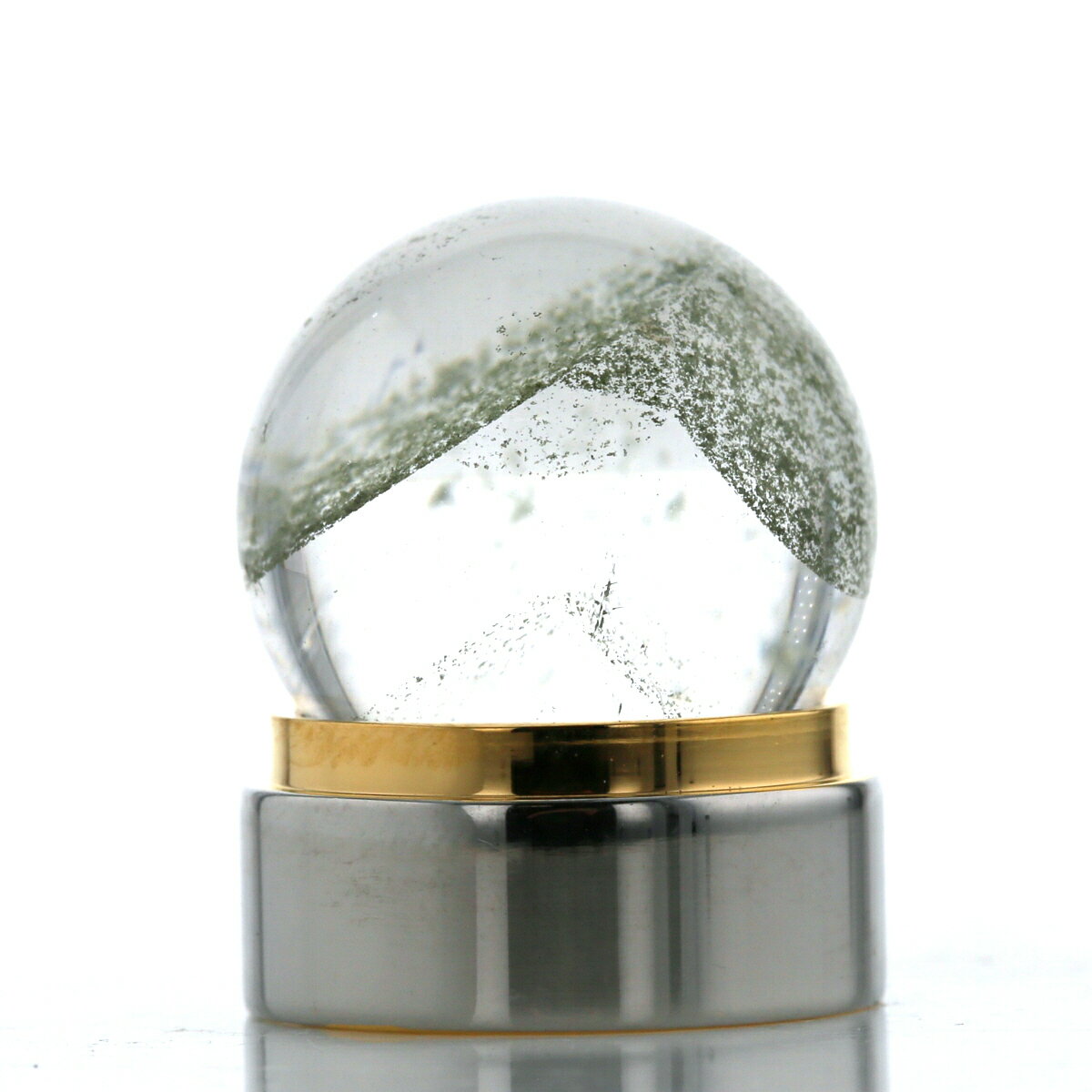 【10%OFF】最高級（5A） グリーンファントムクォーツ [ピラミッド] 丸玉・スフィア　（台座付き） 19mm玉 No.4 [ 画像現物・一点物 ] [ 画像現物・一点物 ] パワーストーン 天然石 FORESTBLUE フォレストブルー【5387】