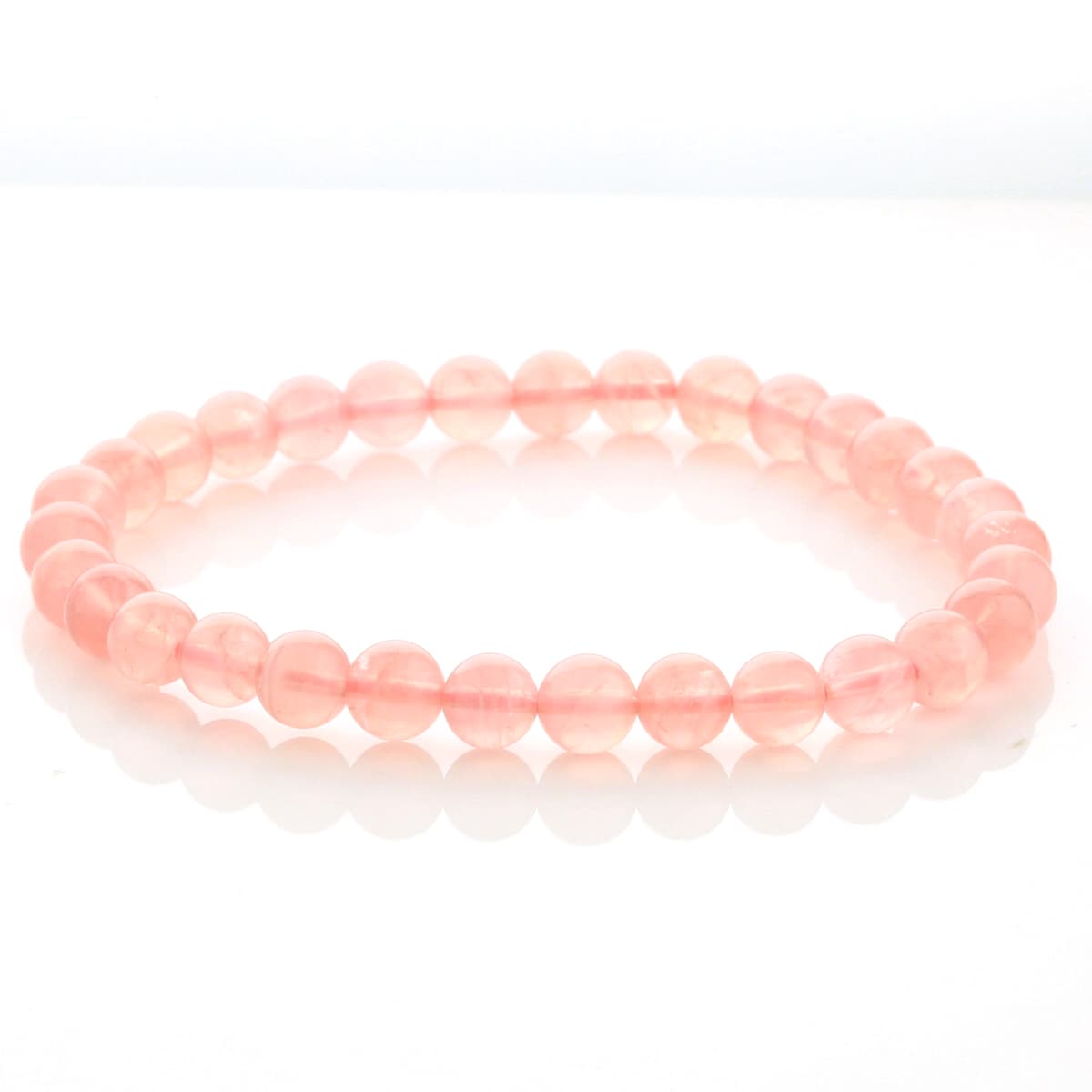 マダガスカル産 ローズクォーツ ブレスレット 6mm玉 No.6 最高級5A [ 画像現物・一点物 ] パワーストーン 天然石 FORESTBLUE フォレストブルー 【5623】