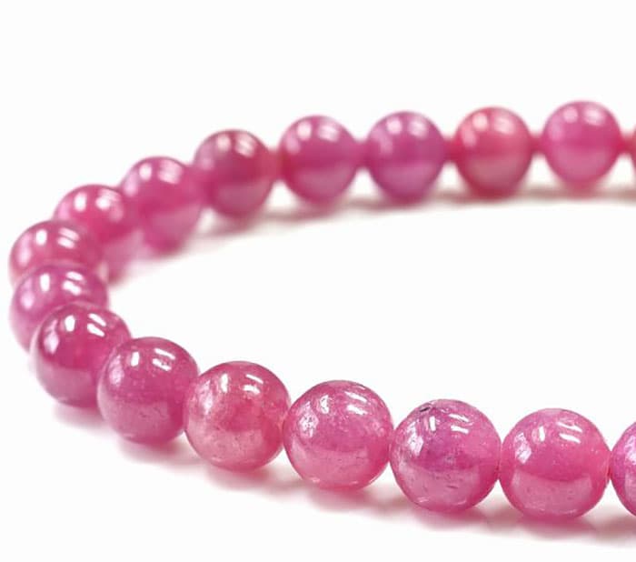 ルビー ブレスレット 6mm玉 No.5 最高級5A [ 画像現物・一点物 ] パワーストーン 天然石 FORESTBLUE フ..