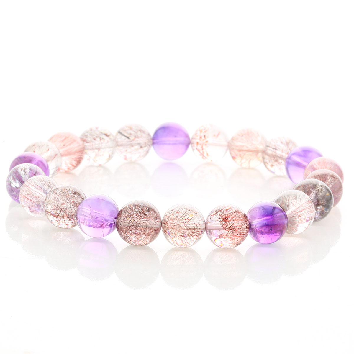 最高級【プレミアム】 スーパーセブン ブレスレット 8.5mm玉 No.11 [ 画像現物・一点物 ] パワーストーン 天然石 FORESTBLUE フォレストブルー【3073】