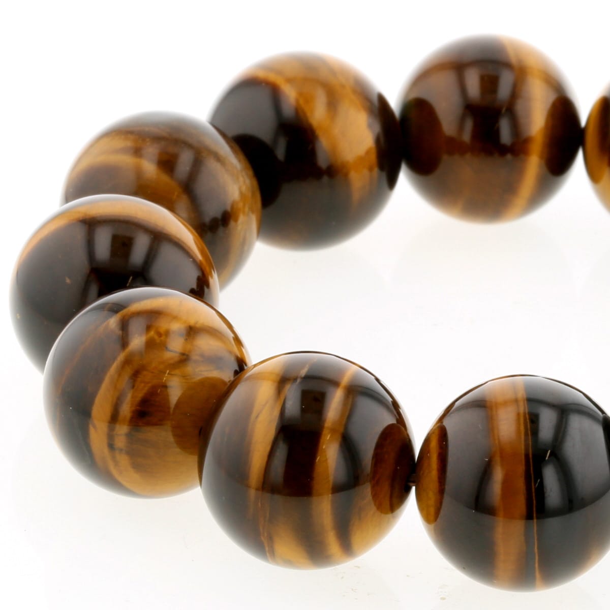 タイガーアイ ブレスレット 20mm玉 No.5 最高級（5A） [ 画像現物・一点物 ] パワーストーン 天然石 FO..