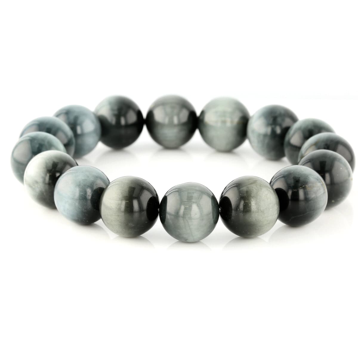 グレータイガーアイ （イーグルアイ） ブレスレット 14.5mm玉 No.26 最高級5A [ 画像現物・一点物 ] パワーストーン 天然石 FORESTBLUE フォレストブルー 【8977】