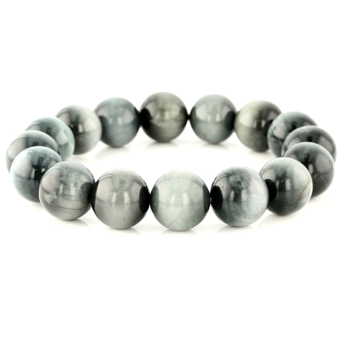 グレータイガーアイ （イーグルアイ） ブレスレット 14.5mm玉 No.26 最高級5A [ 画像現物・一点物 ] パワーストーン 天然石 FORESTBLUE フォレストブルー 【8977】