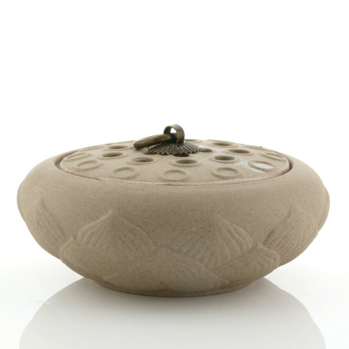 蓮モチーフ 香炉 Type.02｜セラミック製 インセンスホルダー｜禅・瞑想・浄化・お香立て