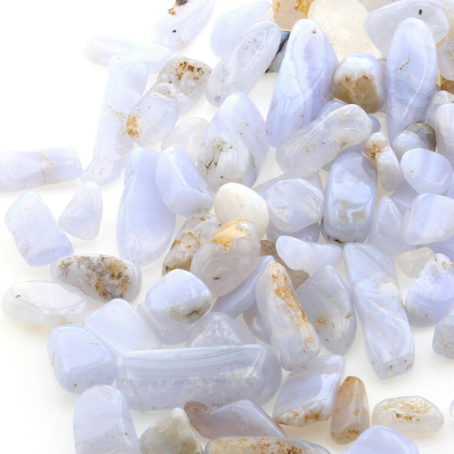Heavenly Eye Stone - ブルーレースメノウ さざれ 100g | 細石 浄化 パワーストーン エネルギーチャージ 空間 浄化 天然石　スマッジング LUCAS ルカス クレンズ