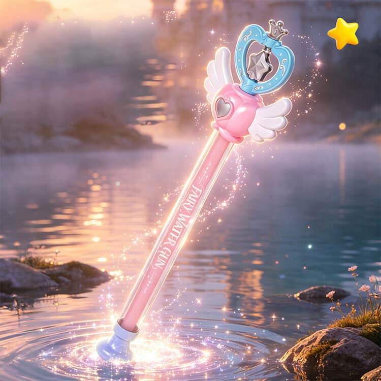 2way 水鉄砲 花火 プリンセス 魔法のステッキ 水てっぽう ウォーターガン 手動ポン...